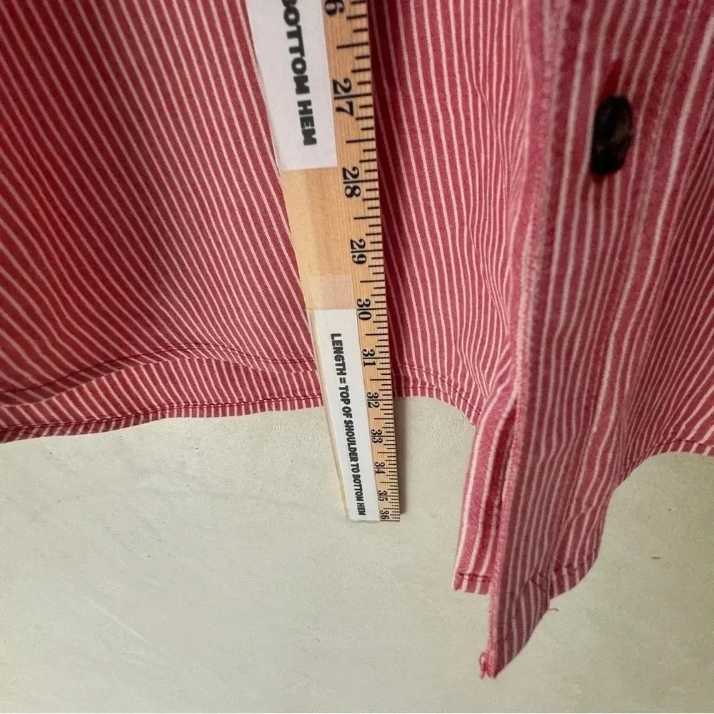 Lucky Brand || Men's Shop Chore Shirt Hearty Cotton Red & Cream XX-Large - Picture 8 of 10